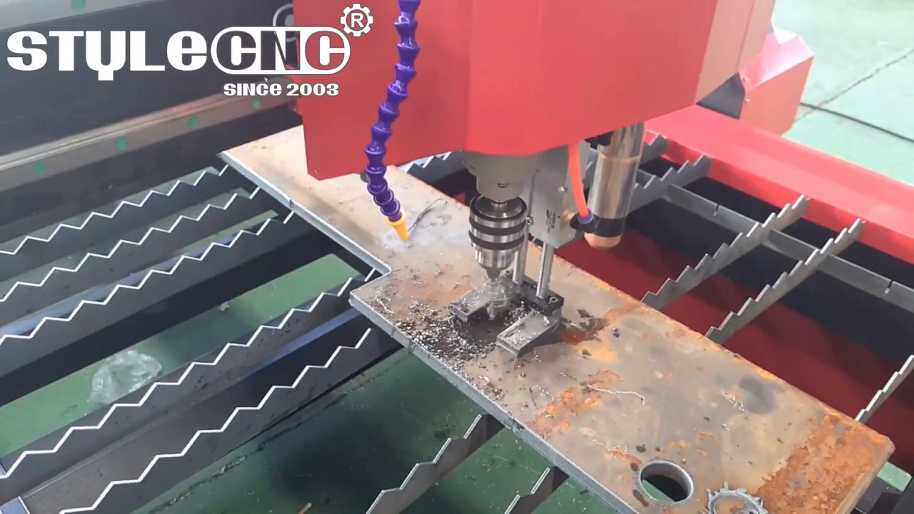 數(shù)控等離子切割工作臺(tái)與鉆孔頭組合 數(shù)控等離子切割工作臺(tái)與鉆孔頭組合
